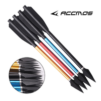 Flèches en aluminium de 6,5 pouces de diamètre extérieur (6 mm) avec pointes de chasse amovibles pour tir à l'arc en extérieur, accessoires sportifs