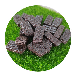 Miniatures de biscuits au chocolat pour maison de poupée, desserts de simulation, bonbons, perles de résine, jouets pour enfants, cadeaux - Product Image 3