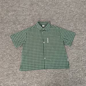 Chemise à carreaux décontractée surdimensionnée en flanelle brodée à coupe ample personnalisée pour homme, boutonnée, 100% coton, anti-boulochage - Product Image 3