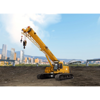 Grue sur chenilles XGTC30L5 à haute efficacité, vitesse de levage de 140 m/min, longueur de flèche combinée maximale de 51 m pour les chantiers étroits et boueux
