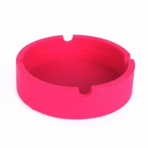 Custom Logo Silicone Ashtray Round Shape 8.5*3cm King Size Wholesale Smoking Accessories Cigarette Ashtray