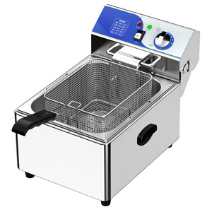 Friteuse électrique professionnelle de comptoir en acier inoxydable 304, panier unique, facile à utiliser - Product Image 1