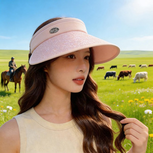 Chapeau pare-soleil pour femmes, à large bord, protection UV, anti-UV, casquette d'été à la mode pour l'extérieur, pour adultes - Product Image 2