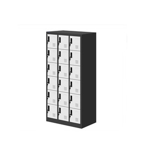 Casier de rangement privé en acier à 18 compartiments avec serrure pour travailleurs et employés - Product Image 1