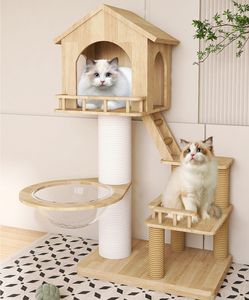 Promotion : Arbre à chat en bois massif avec capsule spatiale et griffoir en jute non toxique – Vente directe usine - Product Image 2