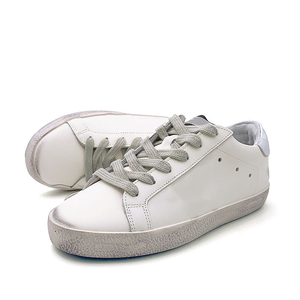 Men's Vintage Luxury Golden White Canvas <b>Sneakers</b> Genuine <b>Leather</b> Breathable Lace-Up Winter Shoes Soft Anti-Slip Walking Shoes - Product Image 5