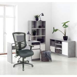Alera Elusion Series <b>High</b>-Back Multifunction Lift <b>Chair</b> <b>Black</b> Adjustable Height Headrest Traditional Design Foam Fabric PP - Product Image 3