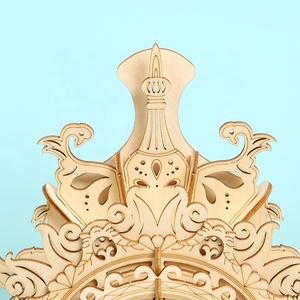 Đồ Chơi Thủ Công Bằng Gỗ Đồng Hồ Treo Tường Cổ Điển Bằng Gỗ Lắp Ráp Mô Hình Bộ Lắp Ráp 3D Bằng Gỗ - Product Image 6