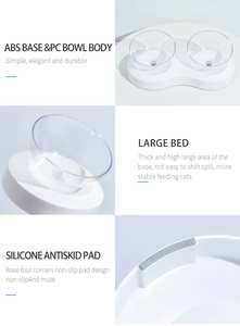 Antiderrapante Inclinação Estilo Gato Forma <span class=keywords><strong>Pet</strong></span> Double <span class=keywords><strong>Bowl</strong></span> Transparente <span class=keywords><strong>Pet</strong></span> Cat Alimentador <span class=keywords><strong>Pet</strong></span> Food Prato Bacia de água para gatos - Product Image 6