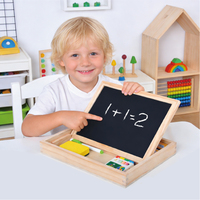 Planche à dessin double face pour enfants Puzzle 3D Tableau blanc et tableau noir