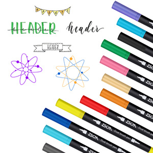 ปากกามาร์คเกอร์หัวพู่กันสองหัว สีสำหรับงานศิลปะ 100 สี สำหรับระบายสีน้ำ - Product Image 2