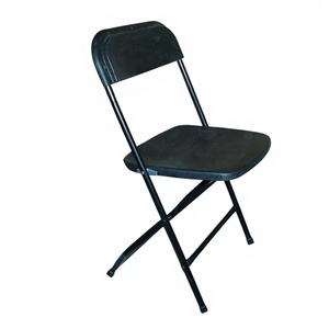 Black Modern Durable Plastic <strong>Folding</strong> <strong>Dining</strong> <strong>Chair</strong> - Product Image 1
