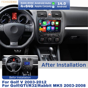 Lecteur DVD de voiture Android 14 pour <span class=keywords><strong>Golf</strong></span> V <span class=keywords><strong>2003</strong></span>-2012, autoradio stéréo pour <span class=keywords><strong>GTI</strong></span>/R32/Rabbit/M1K5/<span class=keywords><strong>2003</strong></span>-2008, lecteur multimédia Carplay - Product Image 1