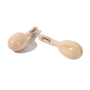 All'ingrosso dipinto da te sandball bambino più piccolo strumenti musicali naturali maracas in legno personalizzato