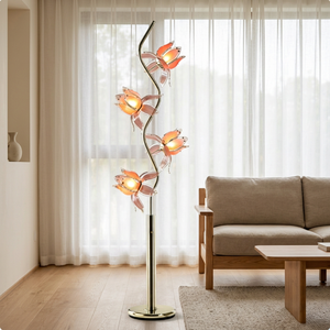 Best Selling Modern Lotus <b>LED</b> Table Lamp Iron Glass Flower Design for Living Bedroom for <b>Reading</b> Study Custom - Product Image 5