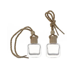 Customized Logo Empty Glass <b>Diffuser</b> Bottle <b>Car</b> Hanging Deodorant <b>Car</b> Perfume Container - Product Image 1