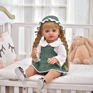 Poupées Bébé Reborn en Silicone Fonctionnelles de 55 cm pour Filles, Ensemble de Vêtements Multiples, Poupée Bébé Reborn en Silicone de 22 Pouces - Product Image 1