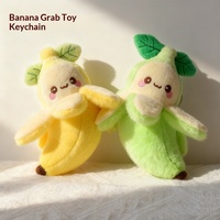 Schattige bananenhanger, gesimuleerd fruit, pluche speelgoed, tasbedel, pluche tasdecoratie, voegt elegantie toe voor kinderen van 5-7 jaar