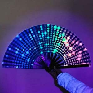 Para Mujeres/Hombres/Drag Queens - Abanico Plegable Grande para Festivales - Ideal para EDM, Festivales de Música, Eventos, Fiestas, Baile, Actuaciones - Product Image 2