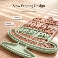 Tapis de léchage pliable en silicone pour animaux de compagnie avec ventouses, sans BPA, motif gâteau, pour l'alimentation lente des chiens et des chats en intérieur
