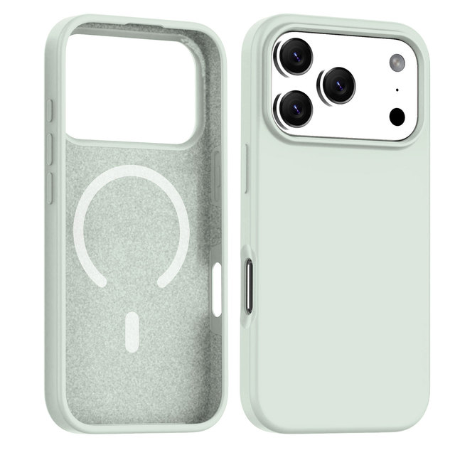 Premium Phone Case 2026 Shockproof Liquid Silicone Mobile Phone Cover Microfiber Lining Anti-finger Print Magnetic for iPhone 17