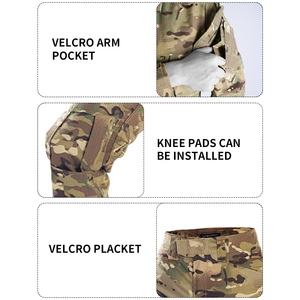 Sivi Ngoài Trời Săn Bắn Quần Áo Ripstop Chiến Thuật Mặc Phù Hợp Với Màu Xanh Lá Cây An Ninh Bảo Vệ Đồng Phục Ngụy Trang Đồng Phục - Product Image 4