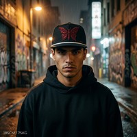 Casquette Trucker 5 Panneaux Vintage Personnalisée avec Broderie, Visière en Mousse et Filet, Style Urbain Chicano Côte Ouest, Vente en Gros