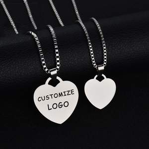 Cá Nhân Thép Không Gỉ Vòng Cổ Với Trái Tim Đào Mặt Dây Chuyền Laser Khắc Hình Ảnh Của Gia Đình Bạn Bè Hoặc Những Người Yêu Thích-Unisex Quà Tặng - Product Image 5