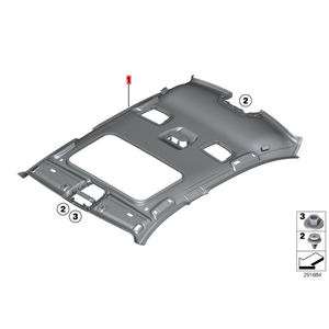 Revestimiento <span class=keywords><strong>de</strong></span> techo para <span class=keywords><strong>BMW</strong></span> Serie 3 F35 LCI [320LiX] 2015-2019 51447312096 - Product Image 2