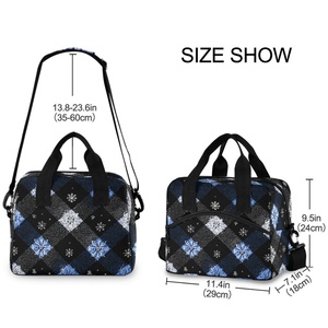 Christmas Design Customs logo Fashion Waterproof Zipper Lunch Cooler Bag Large Capacity Tote Bag - Product Image 3