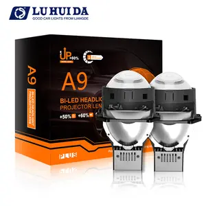 2024 nuevo proyector de lente de bombilla bi LED A9 de 3 pulgadas con refrigeración por ventilador incorporada chips de alta potencia importados adecuados para coche universal