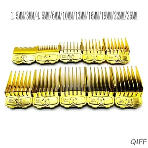 Set di Pettini Magnetici in Plastica per Salone e Barbiere, 10 Misure, Colore <span class=keywords><strong>Oro</strong></span>, per Clipper Professionali - Product Image 2