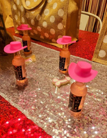 12 mini-chapeaux de cowboy pour bouteilles de vin, décorations de fête disco, cadeaux pour enterrement de vie de jeune fille et enterrement de vie de jeune fille des mariées