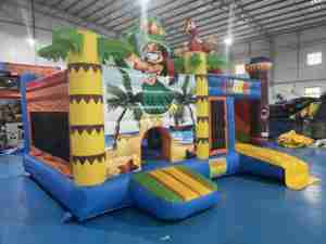 Nouveau design 5x5.5x3.5m maison de rebond gonflable château de tortue sautant avec toboggan accessoire de ventilateur de tente en PVC - Product Image 3