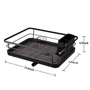Organisateur de caddie d'évier de cuisine porte-éponge, organisateur de cuisine en acier 304 avec plateau de <span class=keywords><strong>vidange</strong></span> automatique, support d'évier pour la cuisine - Product Image 4
