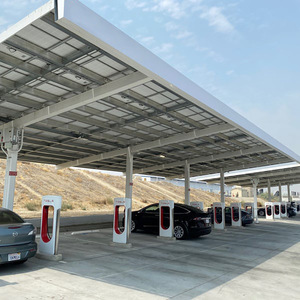 Diseño personalizado comercial AL6005 Acero Aluminio PV Sistema <span class=keywords><strong>de</strong></span> montaje <span class=keywords><strong>solar</strong></span> Instalación <span class=keywords><strong>de</strong></span> <span class=keywords><strong>techo</strong></span> <span class=keywords><strong>de</strong></span> tierra impermeable <span class=keywords><strong>para</strong></span> automóviles Carport - Product Image 2