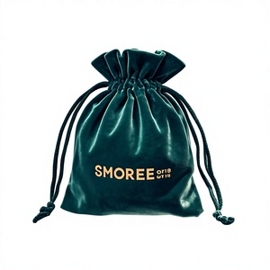 Sacchetto Portagioie in Velluto con Cordoncino 9x12 cm Verde Scuro SMOREEE 018 ST <span class=keywords><strong>IIII</strong></span> Design Made in China - Product Image 1