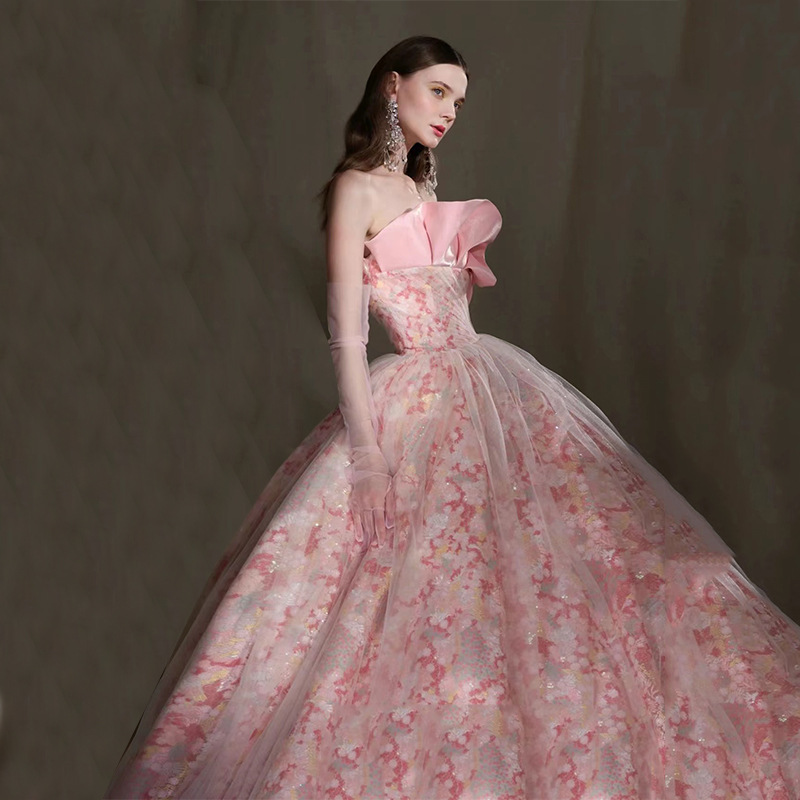 pink designer dresses for wedding 35 Best Blush and Pink Wedding Dresses We're Obsessed With