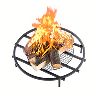 Grille de foyer ronde en acier au carbone sur mesure, accessoire pour foyer et brasero