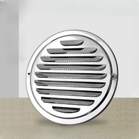 Grille de ventilation murale ronde en acier inoxydable au design moderne pour sous-sol, hall, salle à manger, salle de sport, hôpital, escalier
