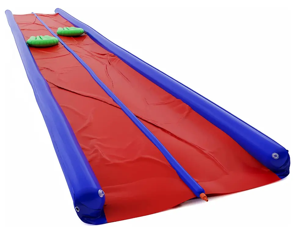Inflatable Water Slide for Kids Adults Garden Racing Single Water Slides Mat Summer Spray Water Toys for Outdoor Grass Game
