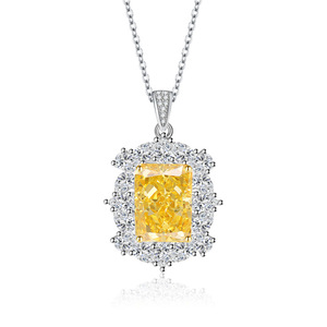 Pendentifs et Breloques Tendance en Cuivre Géométrique avec Zircon Coloré et Diamant à Haute Teneur en Carbone 10*14mm, Style Iced Out, Très Vendus sur TikTok - Product Image 5