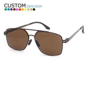 แว่นกันแดดโพลาไรซ์ UV400 รุ่นใหม่ ดีไซน์เรโทร ยูนิเซ็กส์ ทรง Red Wolf กรอบสแตนเลส Sunway - Product Image 1