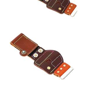 Correa de muñeca para carrete de pesca, piel de vaca de primera calidad, antideslizante, accesorio universal de soporte para muñeca para adultos, Ztc445 - Product Image 1