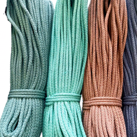 Cordón de Algodón Trenzado al por Mayor, Cordón de Algodón Natural para Macramé, Cuerda Redonda para Crochet, Patrón Ondulado, Cordón Dentado