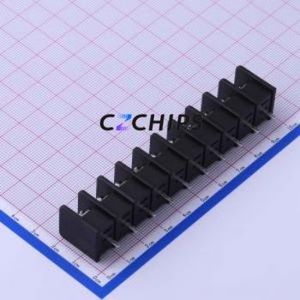 DBT30C-9.5-10P-BK-P Barrier Terminal Block Through hole Component (THT),P=9.5mm Connector Two Sides 9.5mm 1x10P Straight Pin - Product Image 2