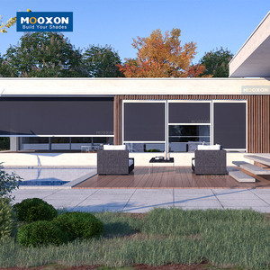 Mooxon Stores latéraux pour pergola personnalisés de grande taille Obturateur électrique coupe-vent anti-soleil avec filtrage de la lumière noire pour l'extérieur - Product Image 4