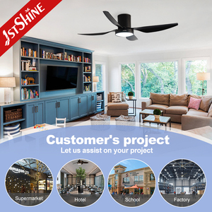 1stshine ventilateur de plafond LED noir 52 pouces économie d'énergie 4 pales ABS ventilateur de plafond avec lumière LED - Product Image 5