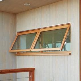 Fenêtres à auvent de conception française moderne, marque de premier plan, rupture de pont <span class=keywords><strong>thermique</strong></span>, aluminium à <span class=keywords><strong>double</strong></span> <span class=keywords><strong>vitrage</strong></span>, moustiquaire en acier inoxydable, volet à lamelles - Product Image 2