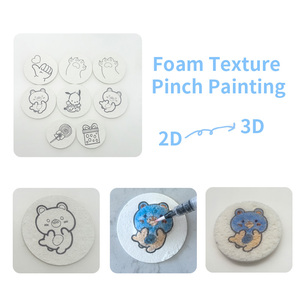 Trắng Phân Hủy Sinh Học Bọt Biển Ma Thuật Bọt Kết Cấu 3D Vẽ Giấy Phù Hợp Quà Tặng Sinh Nhật Cho Trẻ Em - Product Image 2